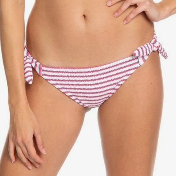 Roxy Juniors' Bikini Bottoms Swimsuit Chasing Love Printed Textured Medium NWT - Picture 2 of 4